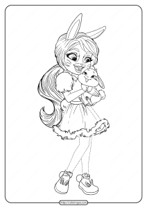 printable enchantimals bree bunny twist coloring page