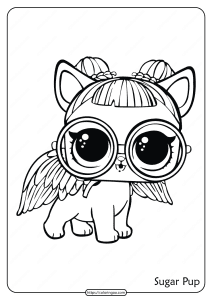 printable lol doll surprise sugar pup coloring page