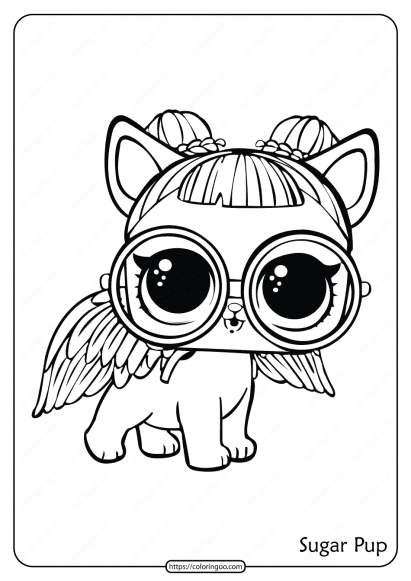 Printable LOL Doll Surprise Sugar Pup Coloring Page