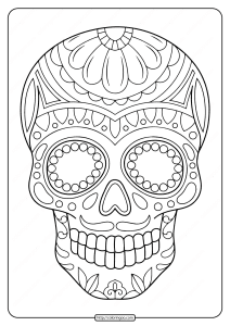 printable sugar skull pdf coloring pages 02