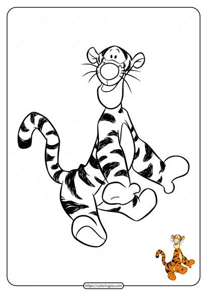 printable winnie the pooh tigger coloring pages