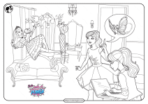 barbie in princess power coloring pages for girls