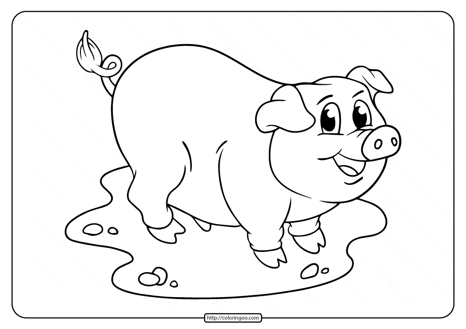free pig coloring pages for kids