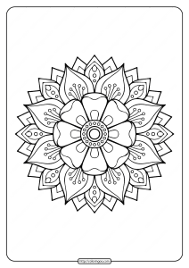 free printable adult floral mandala coloring page 74