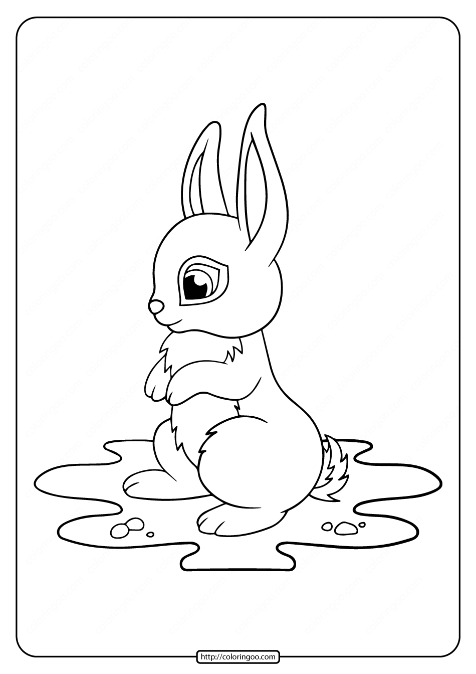 Free Printable Cute Rabbit Coloring Pages