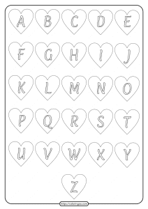 free printable heart shaped alphabet uppercase letters