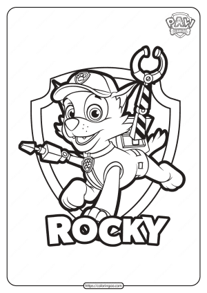 free printable paw patrol rocky coloring pages