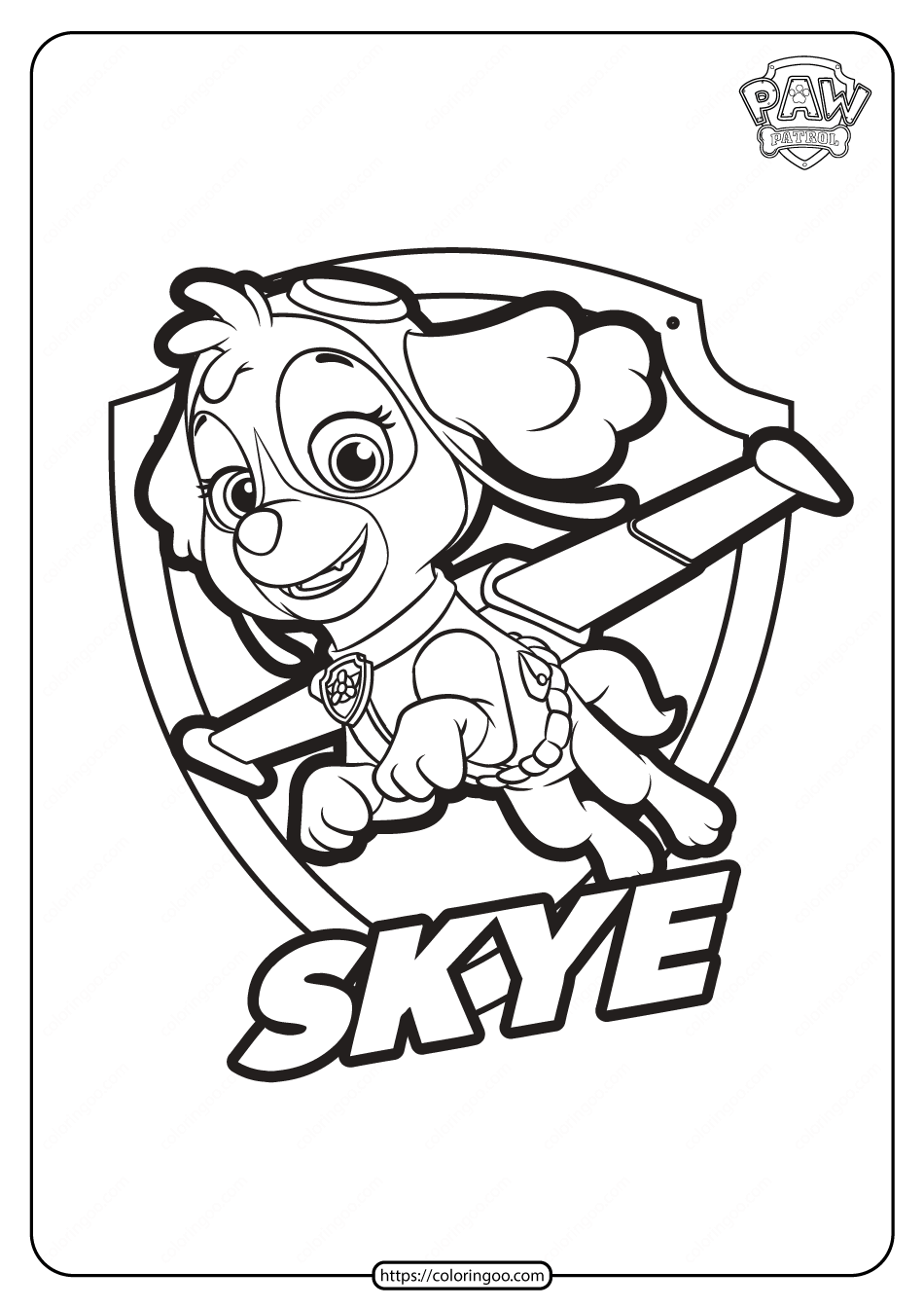 skye paw patrol colouring pages Off 20   canerofset.com