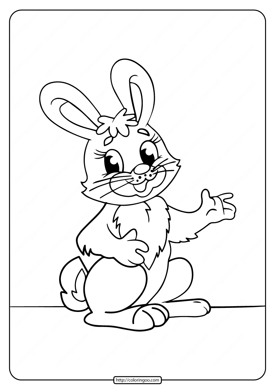 free printable rabbit coloring pages for girls