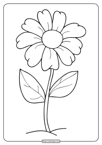 free printable simple flower coloring pages