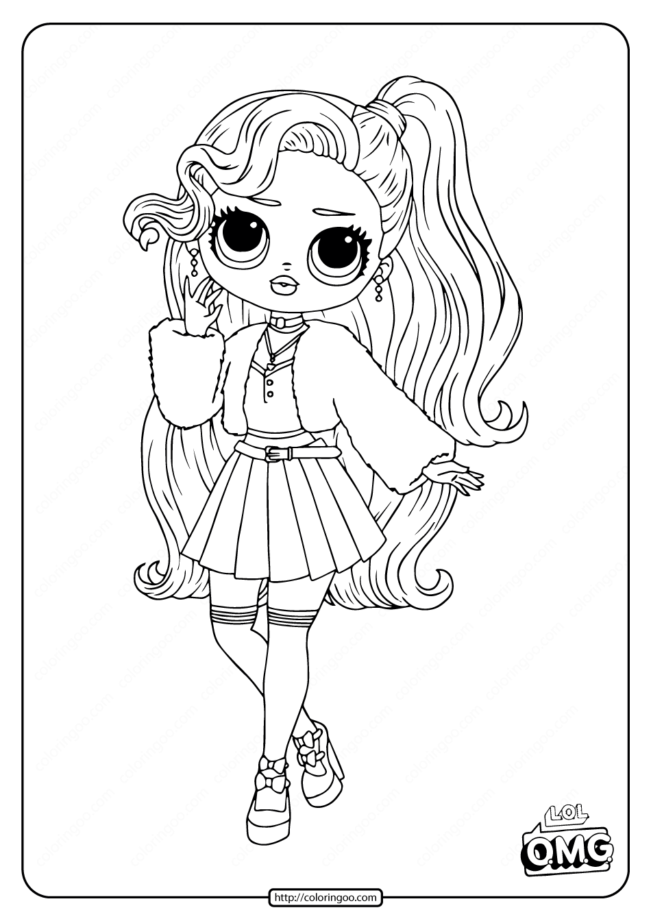 lol srprise omg pink baby coloring page