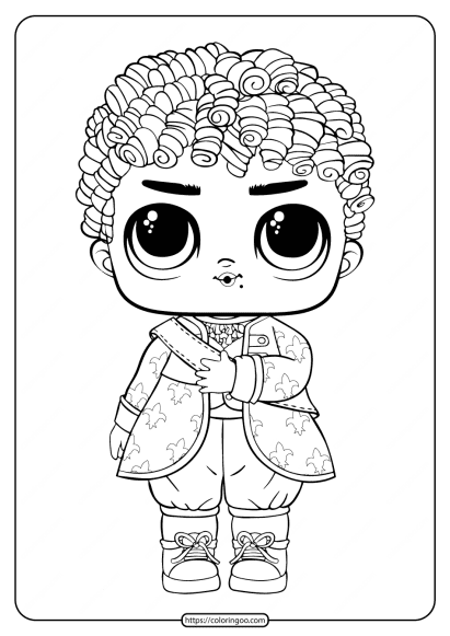 lol surprise boys his royal high ney coloring page