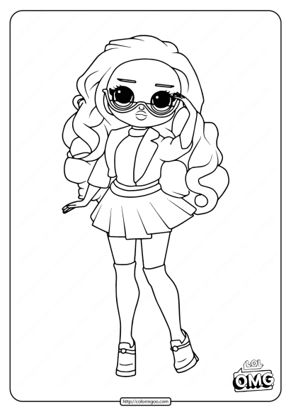 lol surprise omg class prez doll coloring page