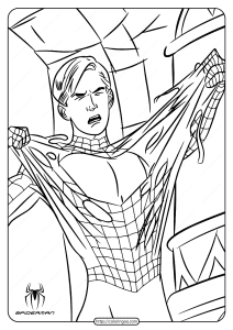 marvel spiderman peter parker pdf coloring page