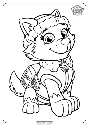 Printable Paw Patrol Everest Coloring Pages for Kids