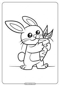 printable cute baby rabbit coloring pages