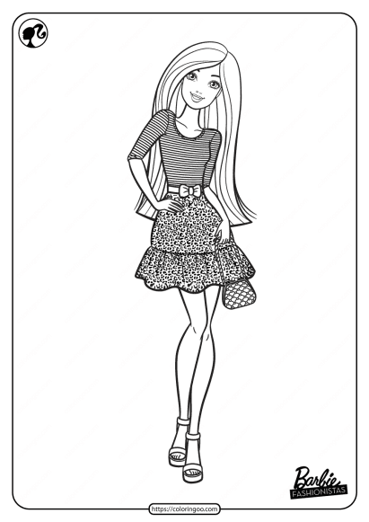 printable barbie fashionistas pdf coloring pages 01