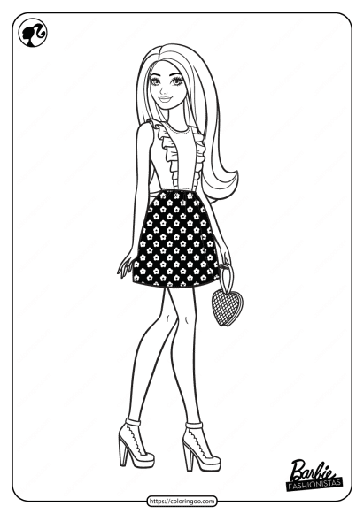 printable barbie fashionistas pdf coloring pages 02