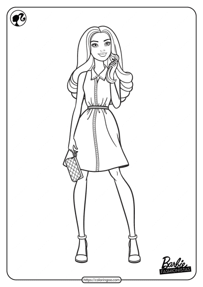 printable barbie fashionistas pdf coloring pages 04