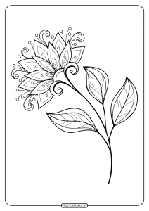 printable flower coloring pages