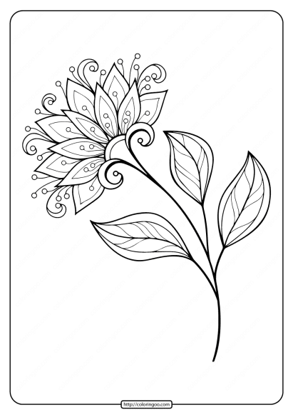 printable flower coloring pages