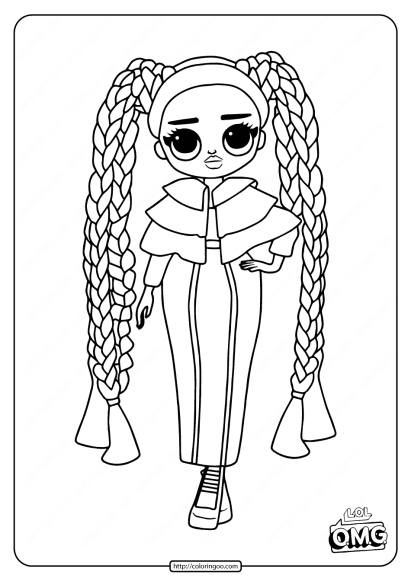 printable omg fashion doll dazzle coloring page