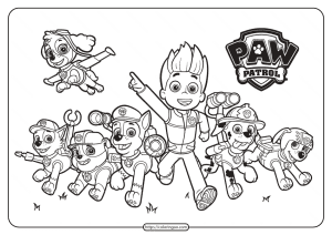 printable paw patrol friends pdf coloring pages