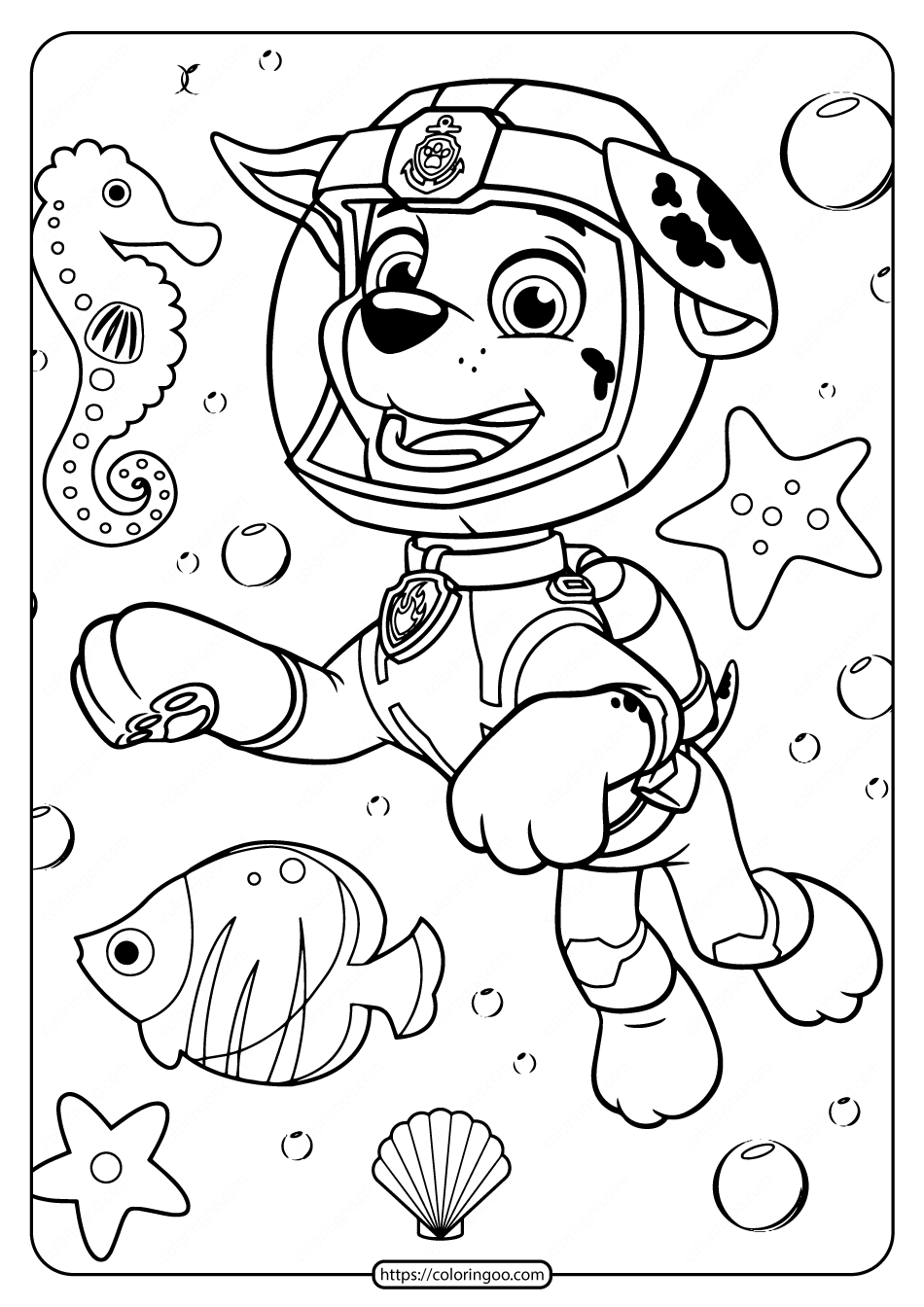 Paw Patrol Everest Coloring Page