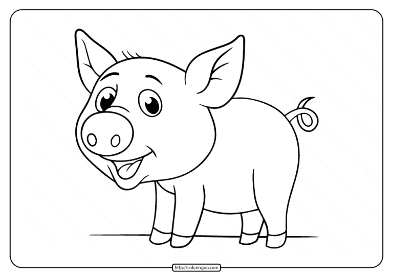 Download Printable Pig Pdf Coloring Pages For Kids