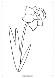 printable simple flower drawing coloring pages