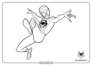 Spiderman Web Shooting Pdf Coloring Page
