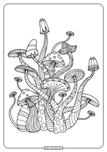 amazing mushrooms pdf coloring pages