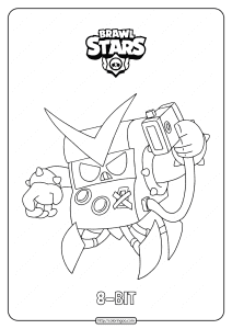 free printable brawl stars 8 bit coloring pages