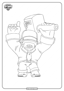 free printable brawl stars dj frank coloring pages