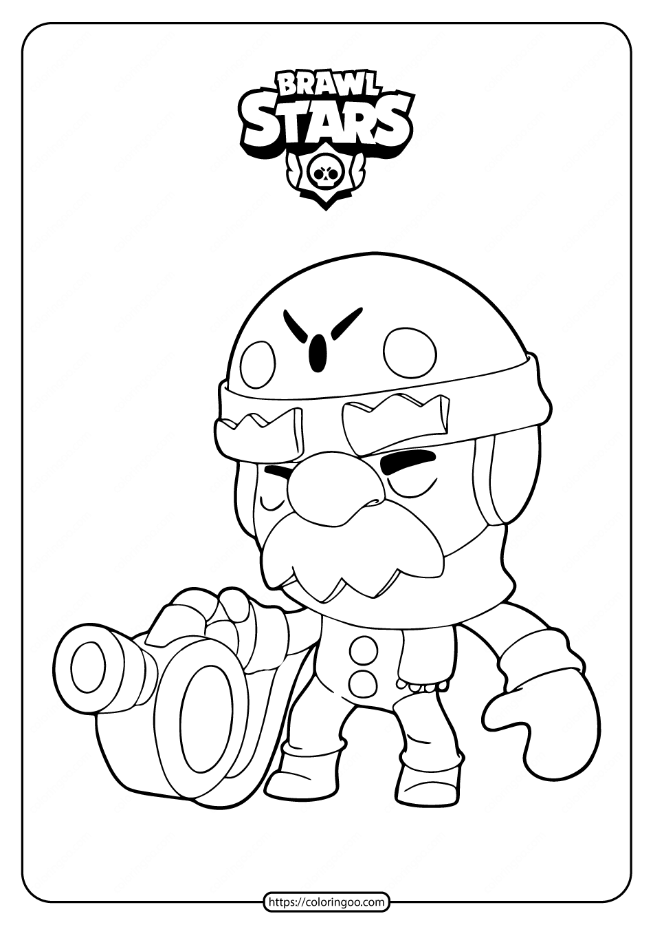 Printable Brawl Stars Gale Coloring Pages