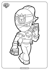 free printable brawl stars ninja tara coloring pages