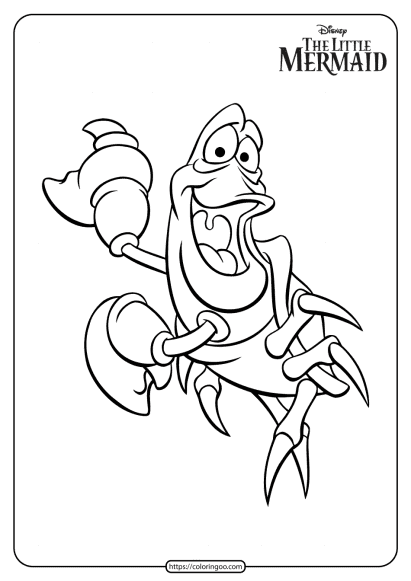 free printable king sebastian coloring pages