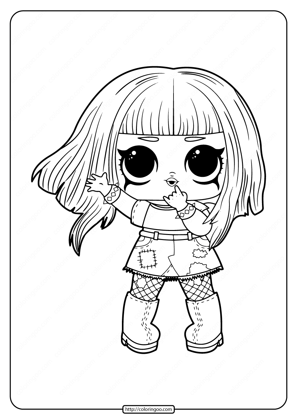 Free Printable LOL Surprise Dolls Coloring Pages