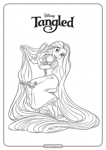 free printable princess rapunzel coloring pages