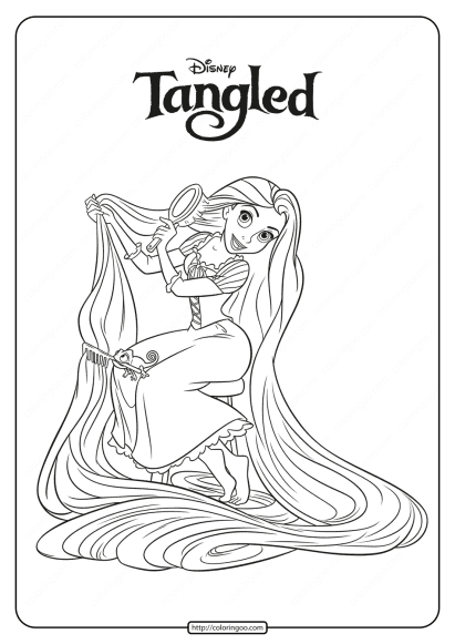 free printable princess rapunzel coloring pages