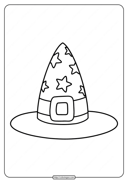 free printable witchs hat coloring pages