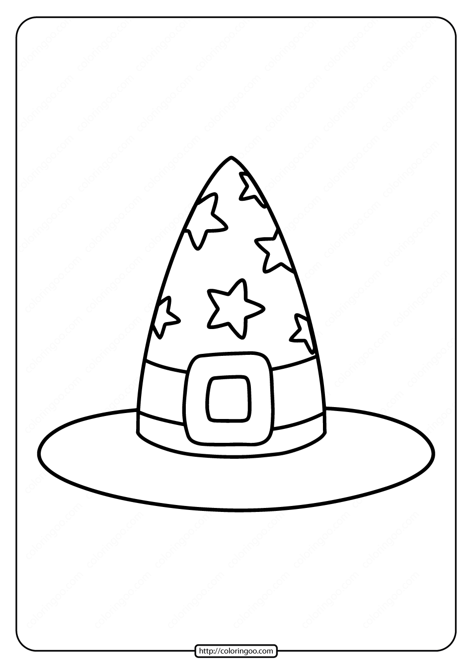 Free Printable Witch s Hat Coloring Pages