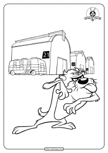 looney tunes tasmanian devil coloring page