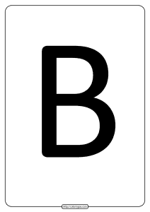 printable a4 size uppercase letters b worksheet