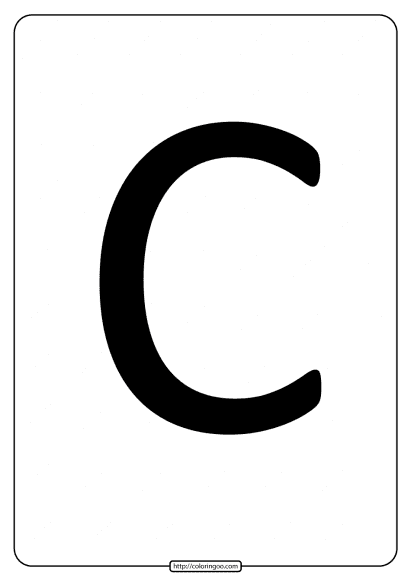 printable a4 size uppercase letters c worksheet