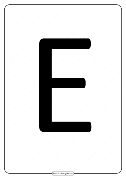 printable a4 size uppercase letters e worksheet