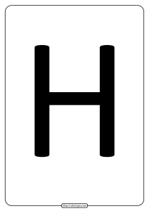 printable a4 size uppercase letters h worksheet