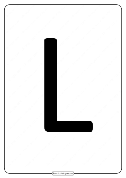 printable a4 size uppercase letters l worksheet