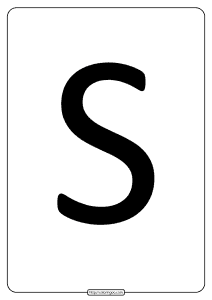 printable a4 size uppercase letters s worksheet