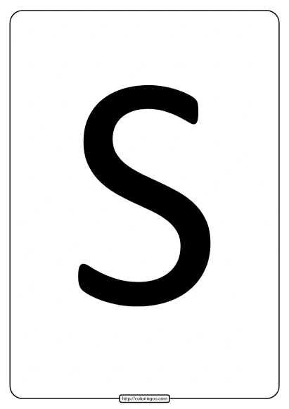 printable a4 size uppercase letters s worksheet